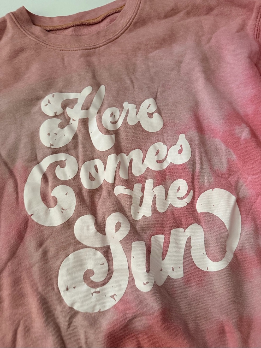 Here Comes the Sun Pink Tie-Dye Sweatshirt - Picture 3 of 6